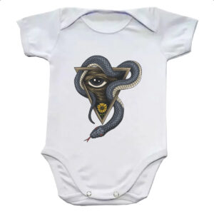 Body infantil Illuminati olho e serpente