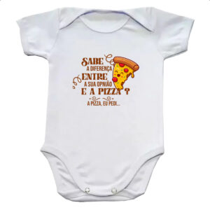 Body infantil Ironico Sabe a diferenca de opiniao e pizza
