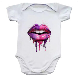 Body infantil Labios pink e purpura derretendo