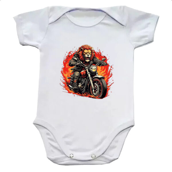 Body infantil Leao Motoqueiro Radical