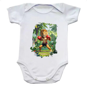Body infantil Leao pugilista
