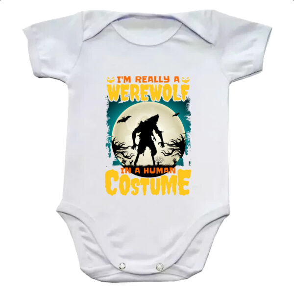 Body infantil Lobisomen real em fantasia humana