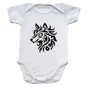 Body infantil Lobo silhueta tribal