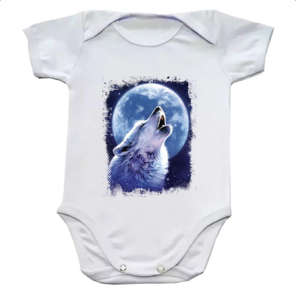 Body infantil Lobo uivando ao luar