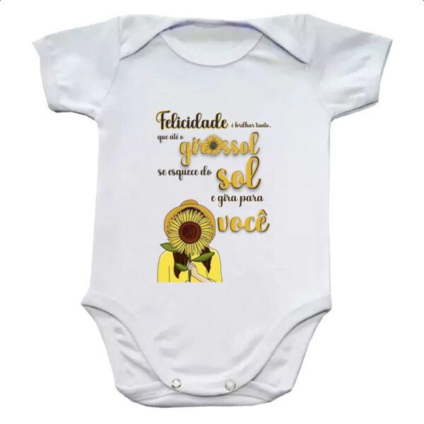 Body infantil Mulher girassol esquece o sol
