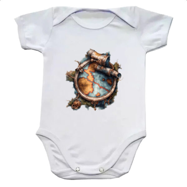 Body infantil Mapa antigo nautica vintage