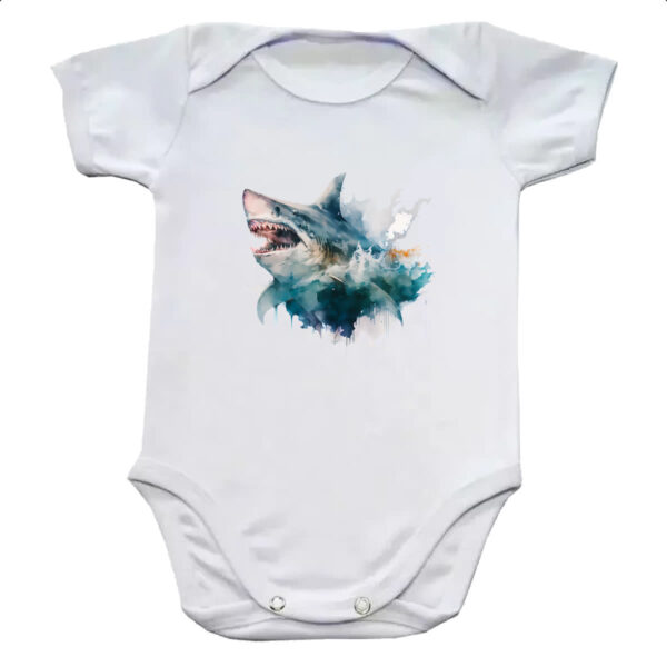 Body infantil Megalodonte aquarela 2