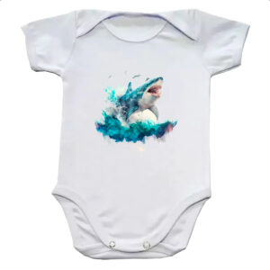 Body infantil Megalodonte aquarela 4