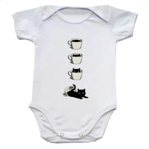 Body infantil Minha xicara de gato