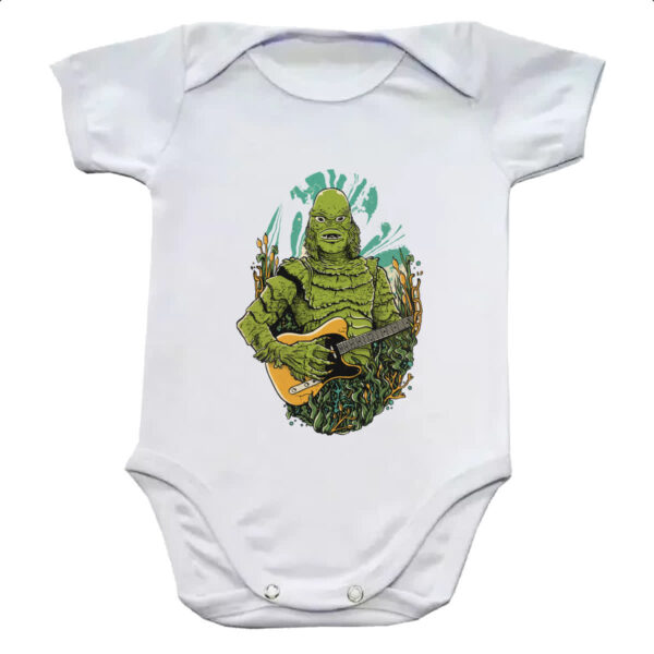 Body infantil Monstro marinho na guitarra