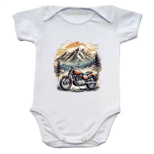 Body infantil Motocicleta vintage montanhas