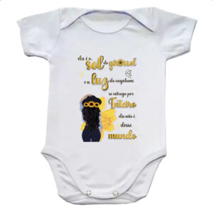Body infantil Mulher e o girassol e a luz