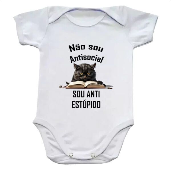 Body infantil Nao sou anti-social sou anti estupido