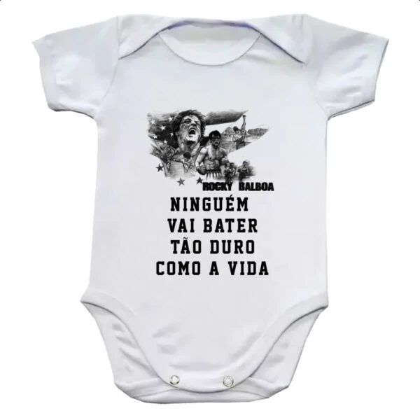 Body infantil Ninguem vai bater tao duro como a vida
