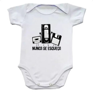 Body infantil Nunca se esqueca K7 VHS e Disquete