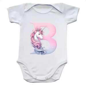 Body infantil Unicornio Alfabeto Letra B