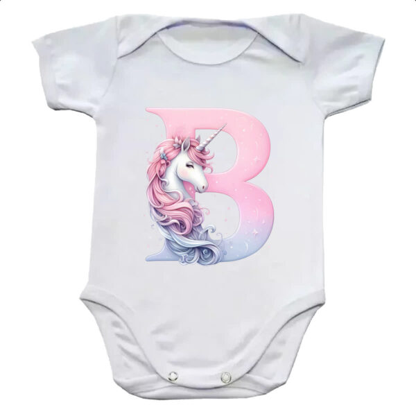 Body infantil Unicornio Alfabeto Letra B