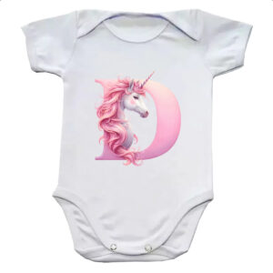 Body infantil Unicornio Alfabeto Letra D