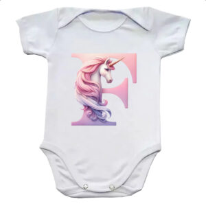 Body infantil Unicornio Alfabeto Letra F