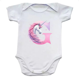 Body infantil Unicornio Alfabeto Letra G