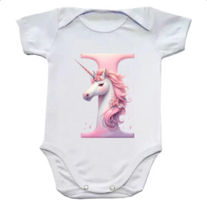 Body infantil Unicornio Alfabeto Letra I