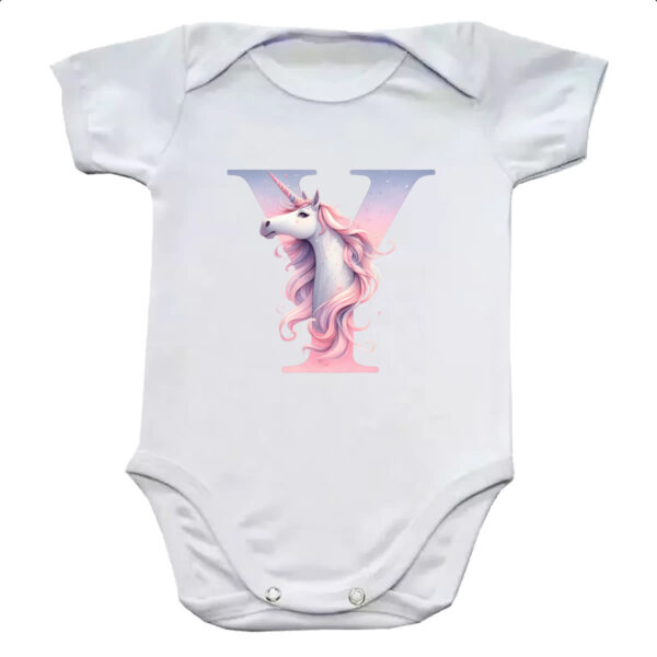Body infantil Unicornio Alfabeto Letra Y