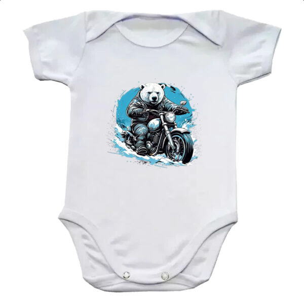 Body infantil Urso Polar Motoqueiro Radical