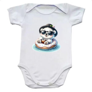 Body infantil Urso polar na boia