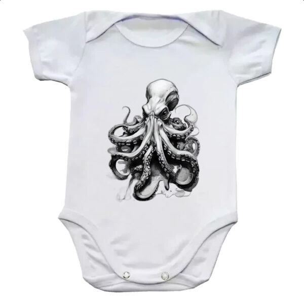 Body infantil Octopus desenho tatoo style