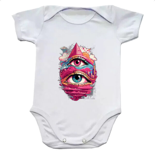 Body infantil Olho de Horus no ceu Street Art
