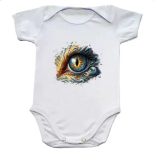 Body infantil Olho de dragao watercolor
