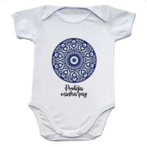 Body infantil Olho grego proteja minha paz