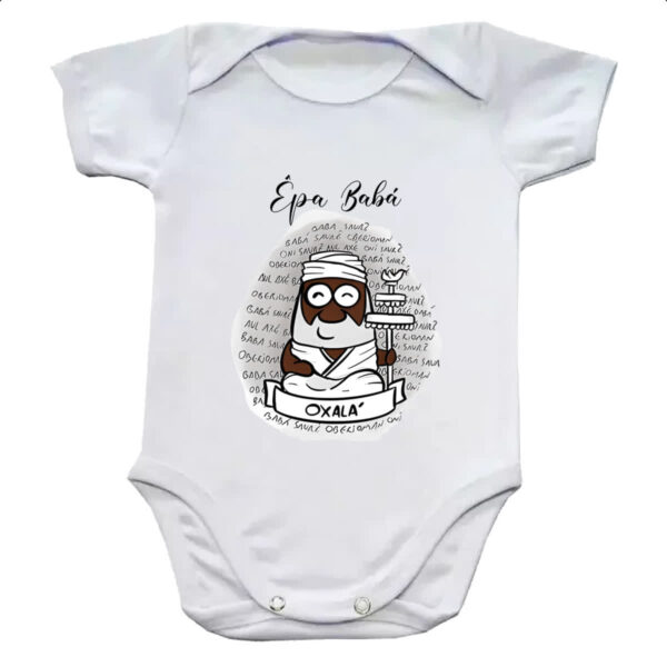 Body infantil Orixas Cartoon Oxala Epa Baba