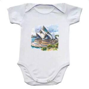 Body infantil Opera de Sydney watercolor