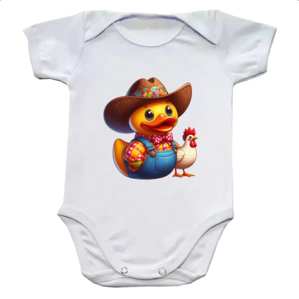 Body infantil Patinho de borracha Fazendeiro