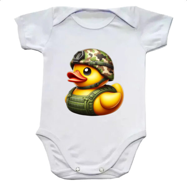 Body infantil Patinho de borracha Soldado