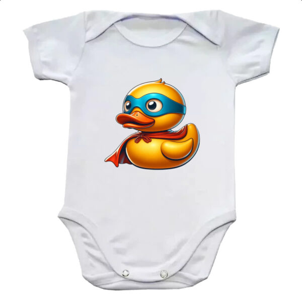 Body infantil Patinho de borracha Super Heroi