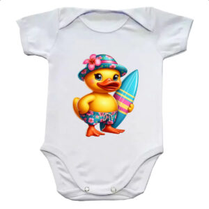 Body infantil Patinho de borracha Surfista