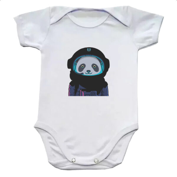 Body infantil Panda astronauta cartoon