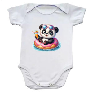 Body infantil Panda na boia