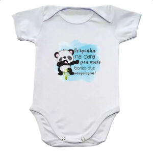 Body infantil Panda vergonha na cara