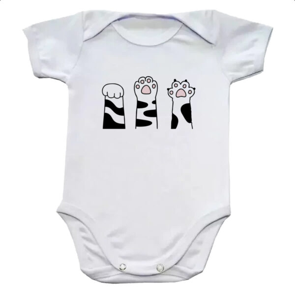 Body infantil Pedra Papel Tesoura gato malhado