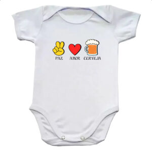 Body infantil Paz Amor Cerveja