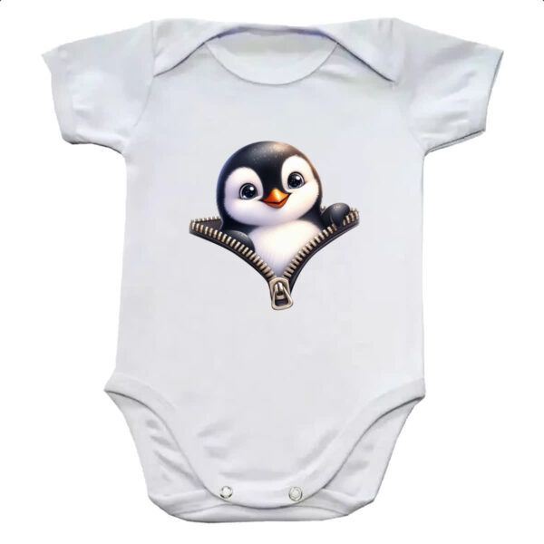 Body infantil Pinguin no ziper