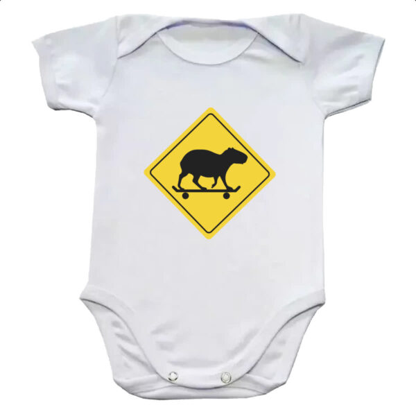 Body infantil Placa capivara de skate