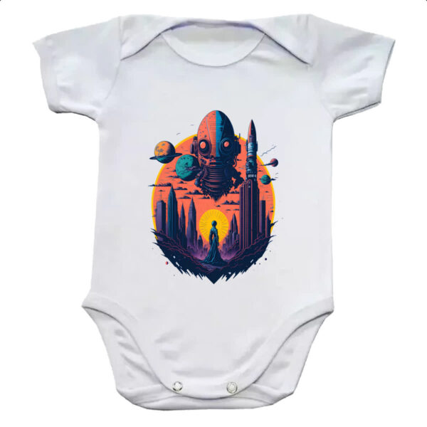 Body infantil Planeta Alien Cidade Futuristica