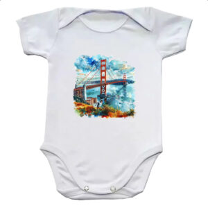 Body infantil Ponte Golden Gate watercolor