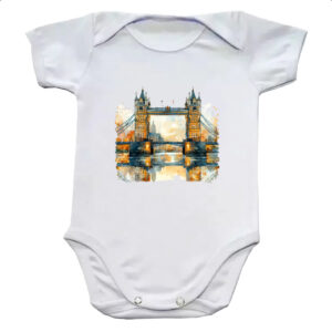 Body infantil Ponte de Londres watercolor