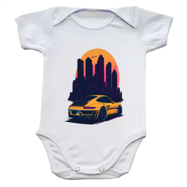 Body infantil Porsche Amarelo Sunset
