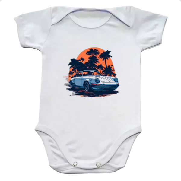 Body infantil Porsche Branco Sunset